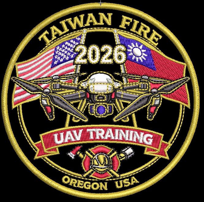 Taiwan Fire 2026 UAV Training Oregon USA 胸章